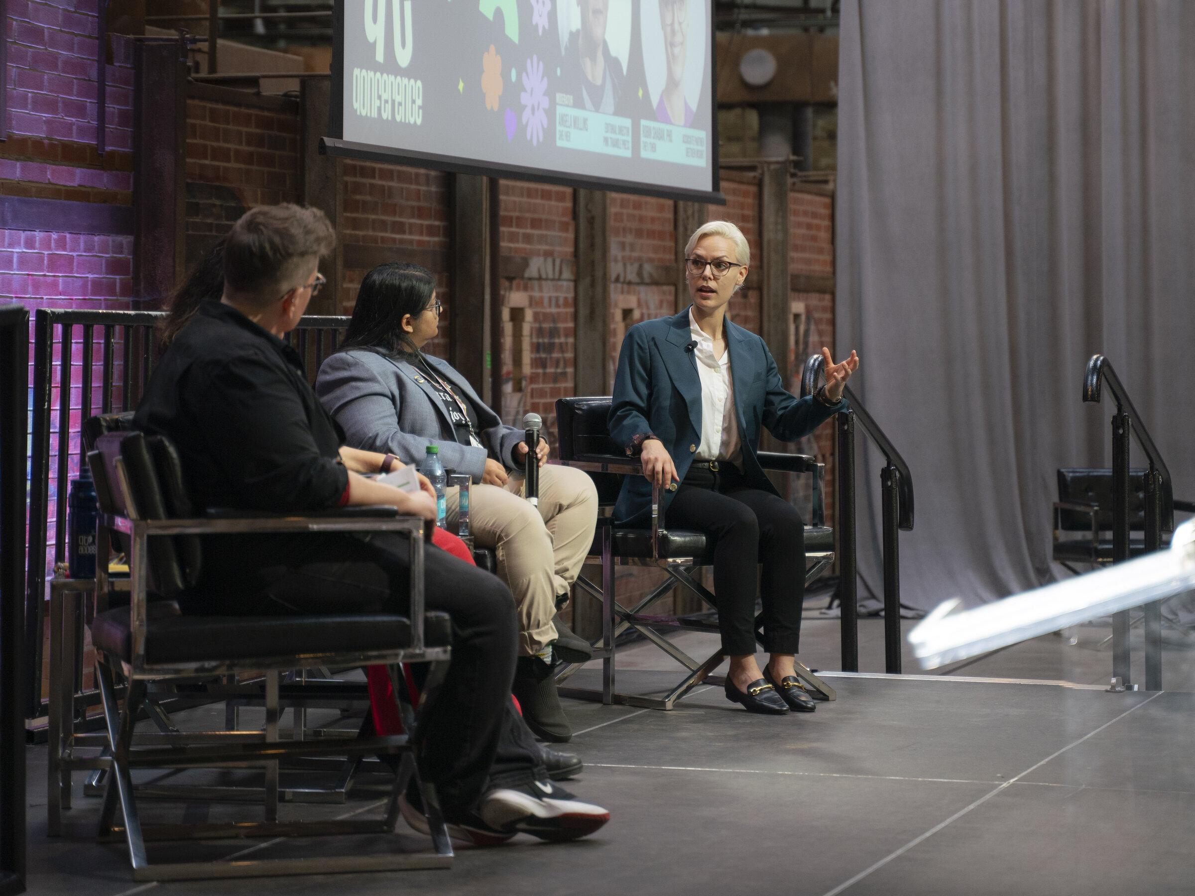 Robin Shaban speaking on a panel.